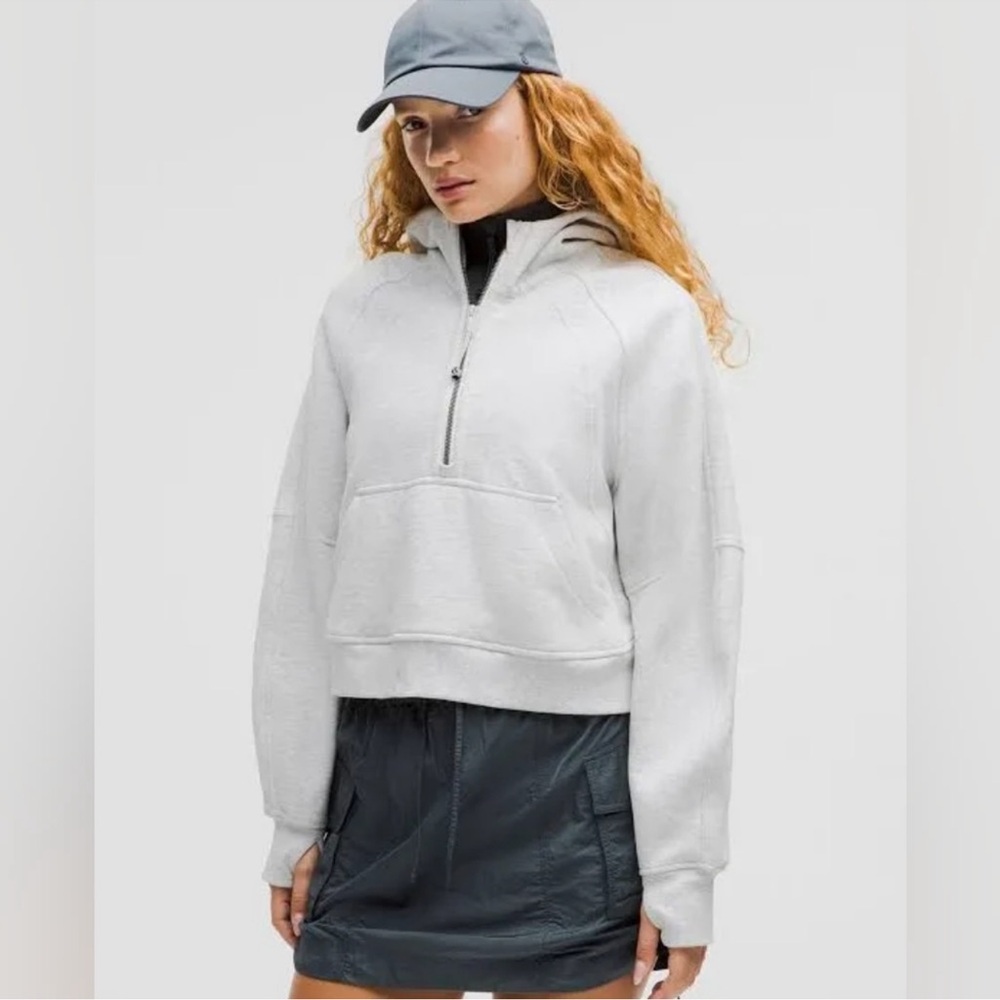 Lululemon Athletica Half Zip Cropped Scuba Oversized Hoodie Medium/Large